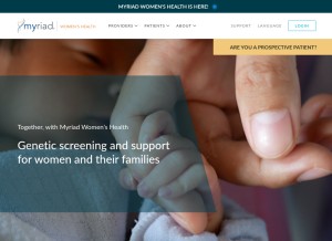 How counsyl.com looks like on a tablet such as an iPad.