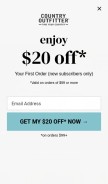 How countryoutfitter.com looks like on a mobile device such as an iPhone.