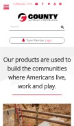 How countymaterials.com looks like on a mobile device such as an iPhone.