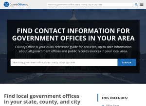 How countyoffice.org looks like on a tablet such as an iPad.