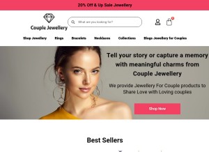 How couplesjewellery.com looks like on a tablet such as an iPad.