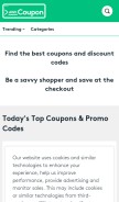 How couponawk.com looks like on a mobile device such as an iPhone.