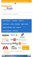 How couponkosh.in looks like on a mobile device such as an iPhone.