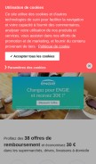 How couponnetwork.fr looks like on a mobile device such as an iPhone.