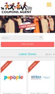 How couponsagent.com looks like on a mobile device such as an iPhone.