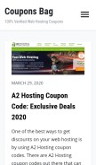 How couponsbag.in looks like on a mobile device such as an iPhone.