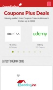 How couponsplusdeals.com looks like on a mobile device such as an iPhone.