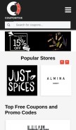 How coupontive.com looks like on a mobile device such as an iPhone.