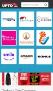 How couponupto.com looks like on a mobile device such as an iPhone.