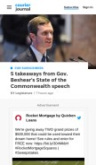 How courier-journal.com looks like on a mobile device such as an iPhone.