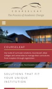 How courseleaf.com looks like on a mobile device such as an iPhone.