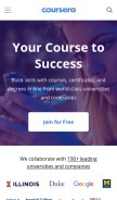 How coursera.help looks like on a mobile device such as an iPhone.