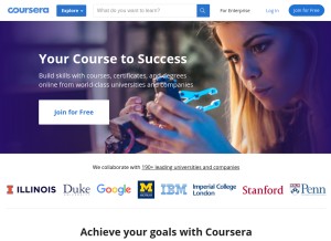 How coursera.help looks like on a tablet such as an iPad.