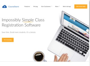 How coursestorm.com looks like on a tablet such as an iPad.