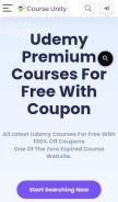 How courseunity.com looks like on a mobile device such as an iPhone.