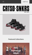 How courtsidesneakers.com looks like on a mobile device such as an iPhone.