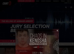 How courttv.com looks like on a tablet such as an iPad.