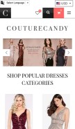 How couturecandy.com looks like on a mobile device such as an iPhone.