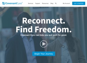 How covenanteyes.com looks like on a tablet such as an iPad.