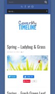 How covermytimeline.com looks like on a mobile device such as an iPhone.