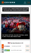 How covers.com looks like on a mobile device such as an iPhone.