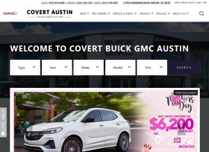 How covertbuickgmc.com looks like on a tablet such as an iPad.
