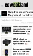 How cowcotland.com looks like on a mobile device such as an iPhone.