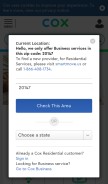 How cox.com looks like on a mobile device such as an iPhone.