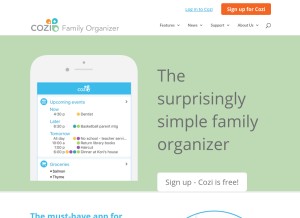 How cozi.com looks like on a tablet such as an iPad.