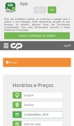 How cp.pt looks like on a mobile device such as an iPhone.