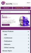 How cpa2biz.com looks like on a mobile device such as an iPhone.