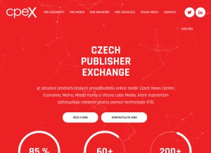 How cpex.cz looks like on a tablet such as an iPad.