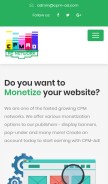How cpm-ad.com looks like on a mobile device such as an iPhone.