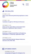 How cra.org looks like on a mobile device such as an iPhone.