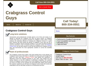 How crabgrasscontrolguys.com looks like on a tablet such as an iPad.