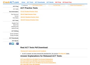 How crackact.com looks like on a tablet such as an iPad.