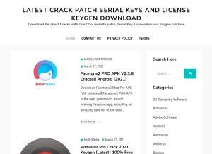 How crackcool.com looks like on a tablet such as an iPad.