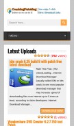 How crackingpatching.com looks like on a mobile device such as an iPhone.