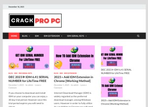 How crackpropc.one looks like on a tablet such as an iPad.