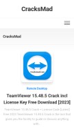 How cracksmad.com looks like on a mobile device such as an iPhone.