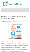 How cracksmafia.com looks like on a mobile device such as an iPhone.