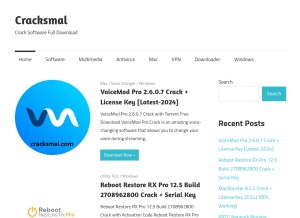 How cracksmal.com looks like on a tablet such as an iPad.