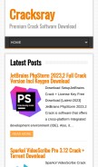 How cracksray.com looks like on a mobile device such as an iPhone.