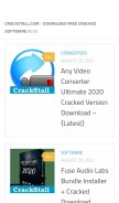 How crackstall.com looks like on a mobile device such as an iPhone.