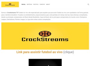 How crackstreamstv.com looks like on a tablet such as an iPad.