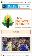 How craftbrewingbusiness.com looks like on a mobile device such as an iPhone.