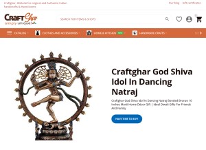 How craftfurnish.com looks like on a tablet such as an iPad.