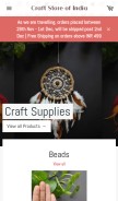 How craftstoreofindia.com looks like on a mobile device such as an iPhone.
