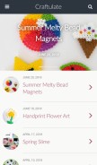 How craftulate.com looks like on a mobile device such as an iPhone.