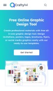 How craftyartapp.com looks like on a mobile device such as an iPhone.